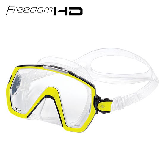 TUSA M1001 Freedom HD Scuba Diving Mask Black Silicone Fish Tail Blue for sale online 