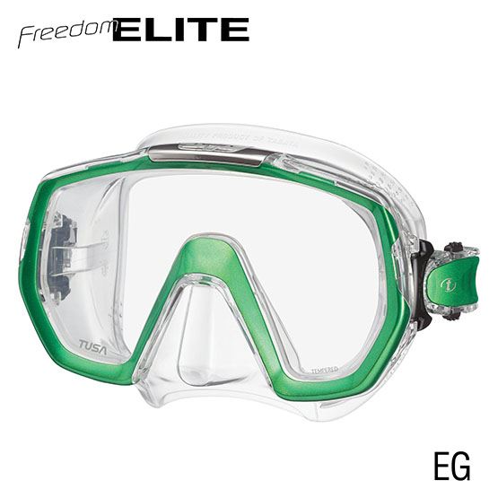 FreeDiving Snorkeling O/Green M-1003-OG Tusa Freedom Elite Mask Scuba Diving 