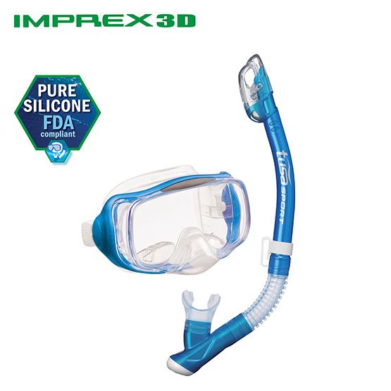 Kits de Randonnée Aquatique/Plongée pour Adulte TUSA Sport Tusa Imprex 3D Dry Masque et Sec Tuba