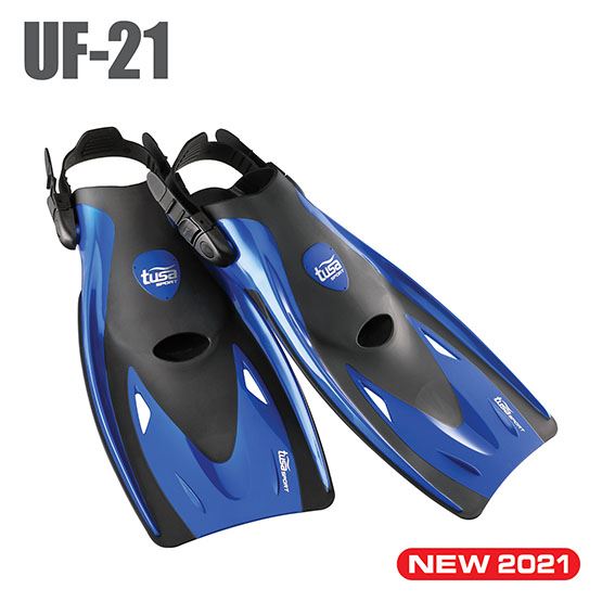 TUSA Reef Tourer Full Foot fins-Men’s Size L 9-11 Black Blue Tabata Euro 44-45 